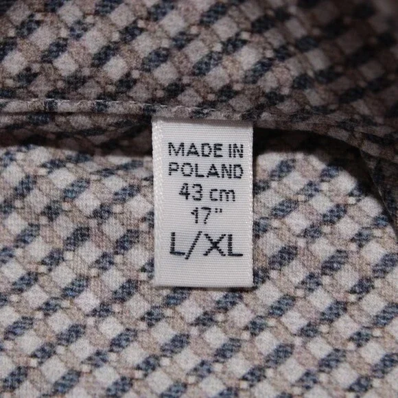 Emanuel Berg NWT Byron Casual Button Down Shirt Size 43 17 L/XL Modern in Gray